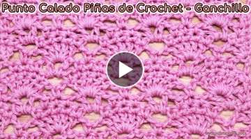 Cómo Tejer el Punto Calado Piñas de Crochet - Ganchillo Paso a Paso