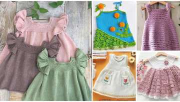 How to make a baby girl knit dress