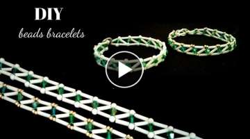 Bugle bead bracelets. DIY Beaded bracelets. Beading tutorials.
