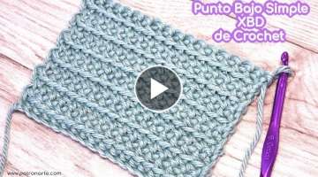 Cómo Tejer el Punto Bajo Simple XBD de Crochet - Ganchillo Paso a Paso