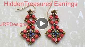 Hidden Treasures Earrings beading tutorial