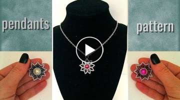 How to make beaded pendant. Tutorial for beginners. Quick and easy pattern