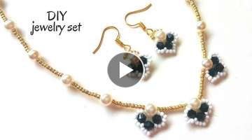 beaded jewelry- beaded earrings tutorial - beaded necklace tutorial