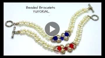 Beading tutorials for DIY Bracelets. 1&2 needles Method