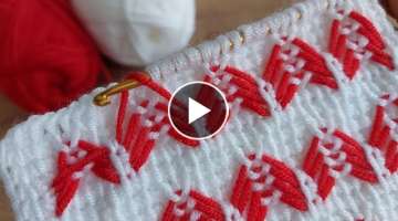 Easy Knitting Tunisian Baby Blanket - Tunus işi Muhteşem Battaniye Yelek Örgü Modeli..