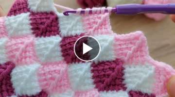 Super Easy Tunisian Knitting Crochet Model 