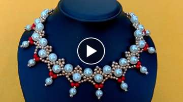 The Glow Necklace / Easy Pearl Necklace Making Tutorial