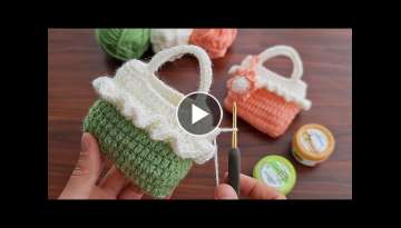 INCREDIBLE NİCE IDEA! Crochet bag for gifts or souvenirs Cute Small Crochet Bag with
