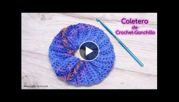 Cómo hacer un Scrunchie, Dona o Coletero Tejido a Crochet - Ganchillo Fácil | DIY Crochet Scrun...