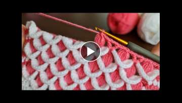 Super Very Easy Crochet Knitting Pattern - Çok Kolay Tığ İşi Harika Örgü Modeli..