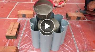 Cement And PVC Pipe - Casting Cement Pots From PVC Pipe