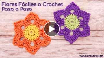 Cómo Tejer y Unir Granny Square Flor a Crochet Ganchillo