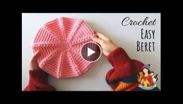 How To Crochet An Easy Beret Hat / Beginner Friendly Tutorial