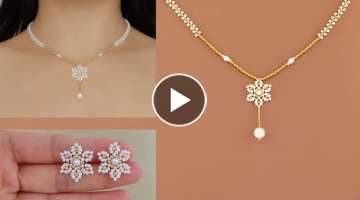 Beaded Flower Necklace & Beaded Flower Earring Studs. How to Make Beaded Jewelry. Beading Tutoria...