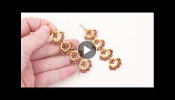 Beaded seed beads Earrings - Free Beading Tutorial by Sidonia