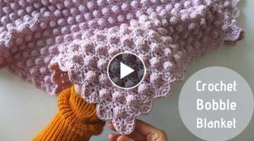 Crochet Bobble Stitch Blanket 